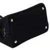 PRADA Canapa Tote Bag Black Logo Printed Canvas Shoulder Bag sold by Gaby's Bags