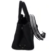 PRADA Canapa Tote Bag Black Logo Printed Canvas Shoulder Bag sold by Gaby's Bags