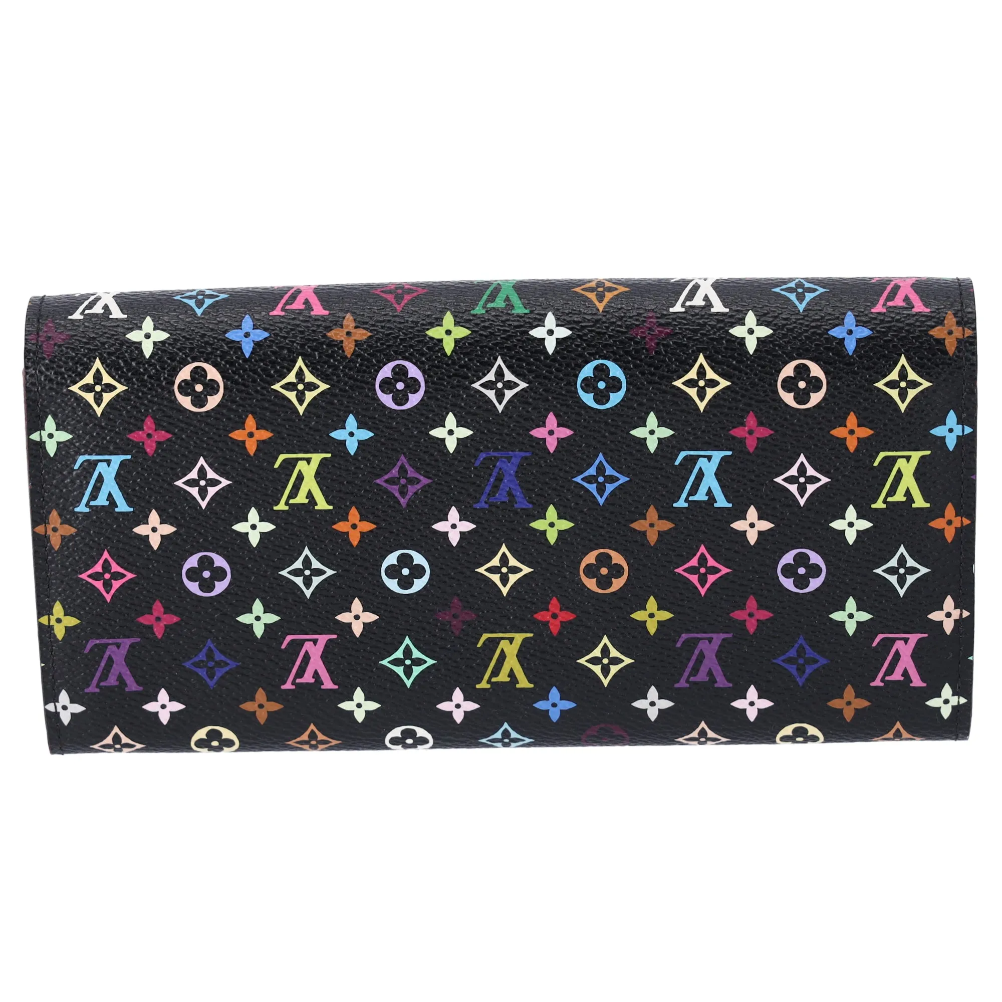 Louis Vuitton Sarah Flap Wallet Black Multicolor Monogram M60273 Violet sold by Gaby's Bags product image thumbnail 4