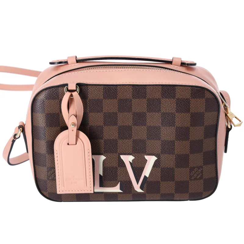 Louis Vuitton Santa Monica Damier Ebene Shoulder Bag N40179 Venus Pink sold by Gaby's Bags