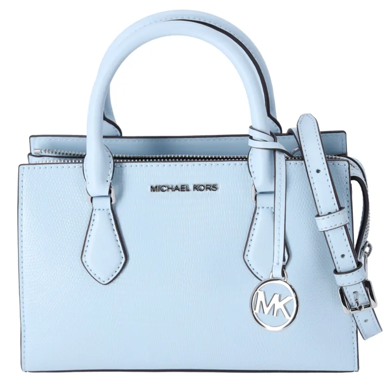Michael Kors Sheila Small Faux Saffiano Leather Satchel Vista Blue sold by Gaby's Bags