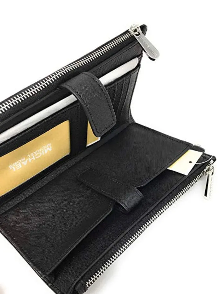 Michael Kors Jet Set Double Zip Wristlet Phone Wallet Black sold by Gaby's Bags product image thumbnail 3