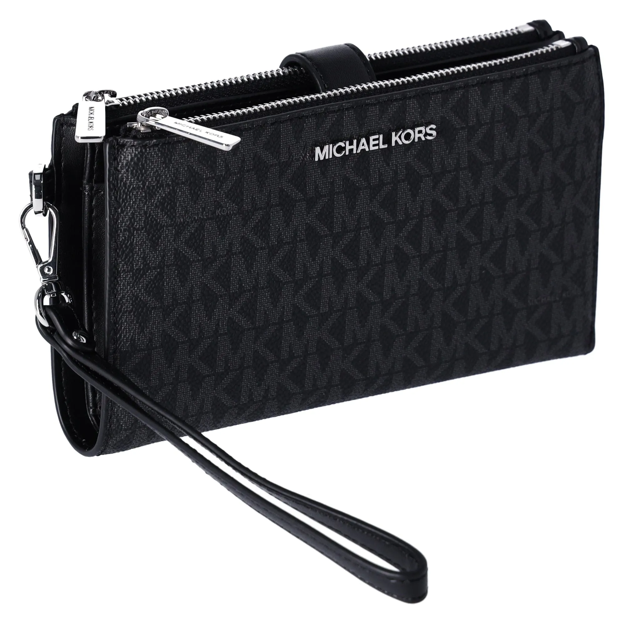 Michael Kors Jet Set Double Zip Wristlet Phone Wallet Black sold by Gaby's Bags product image thumbnail 5