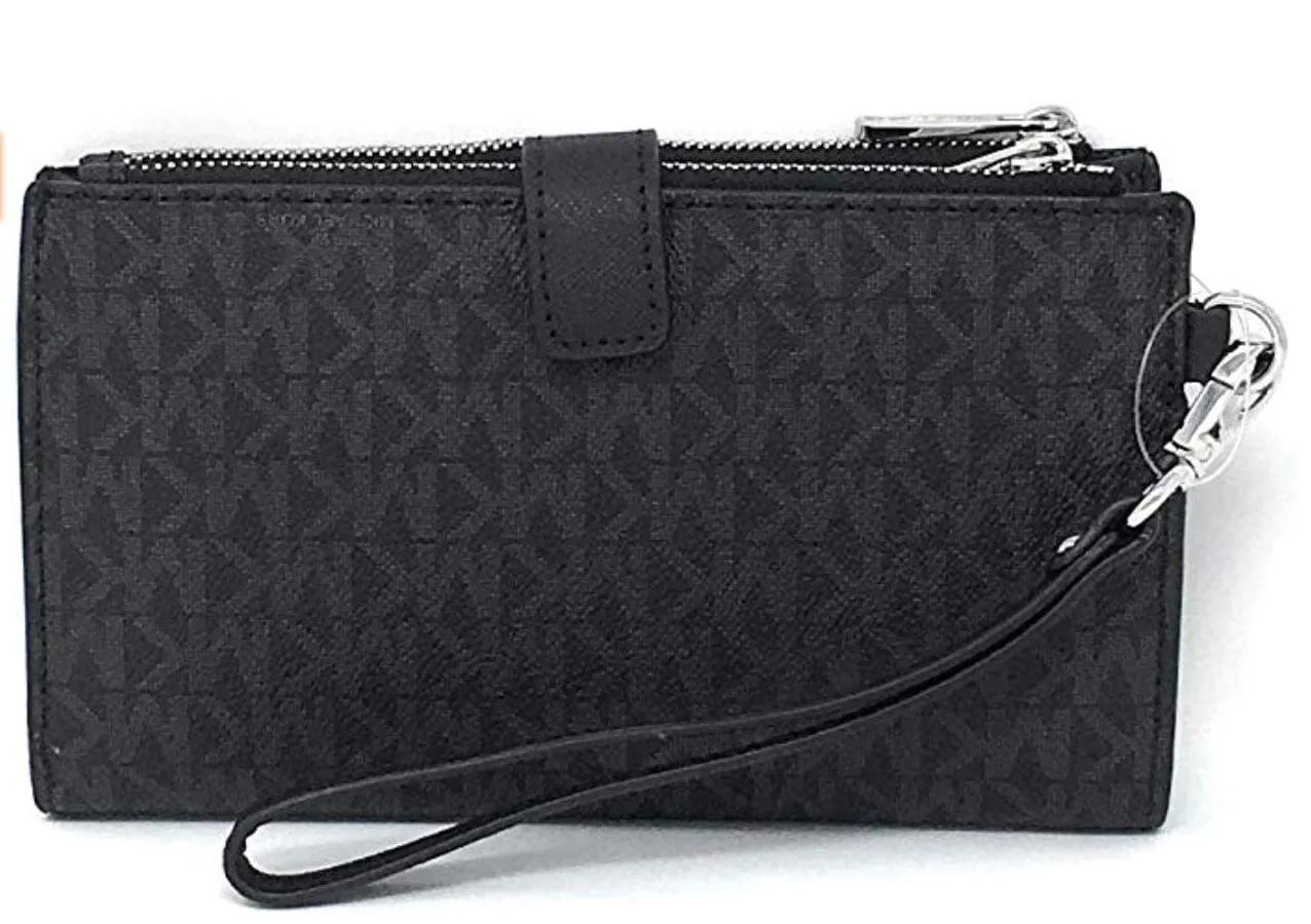 Michael Kors Jet Set Double Zip Wristlet Phone Wallet Black sold by Gaby's Bags product image thumbnail 2