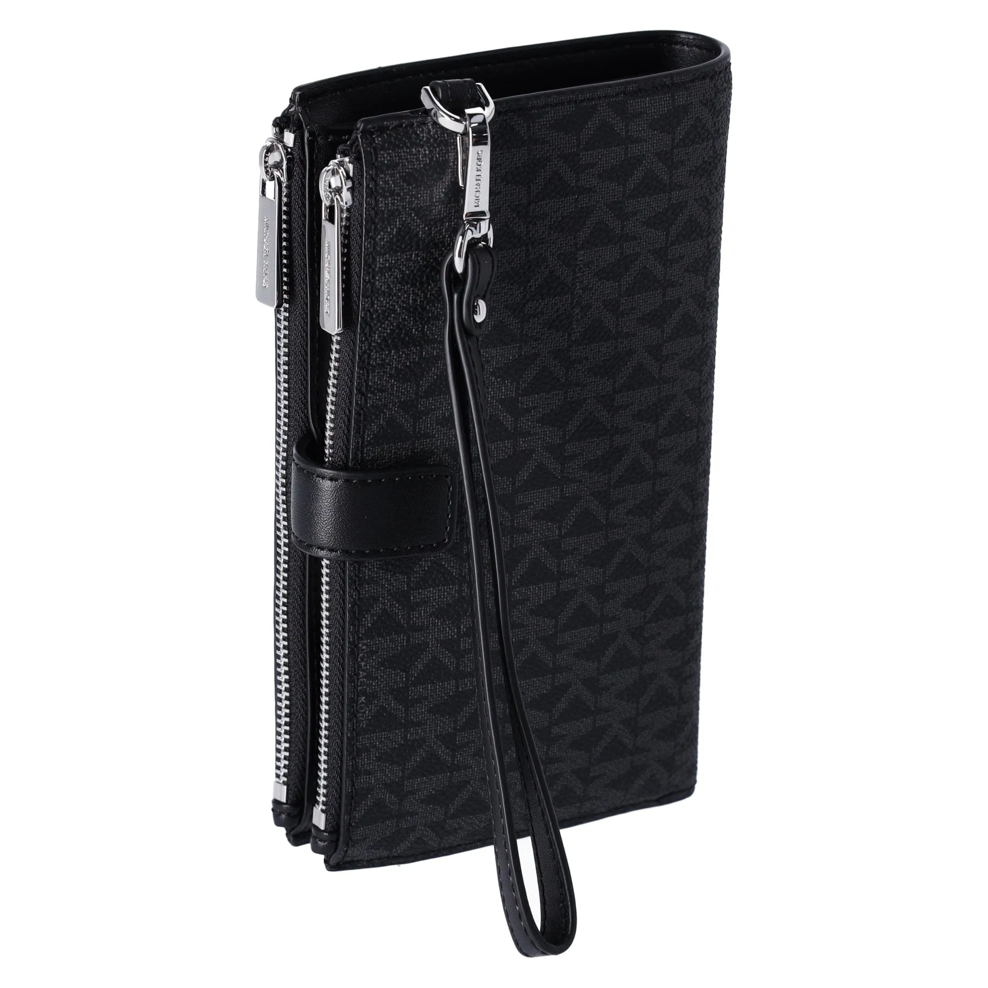 Michael Kors Jet Set Double Zip Wristlet Phone Wallet Black sold by Gaby's Bags product image thumbnail 4