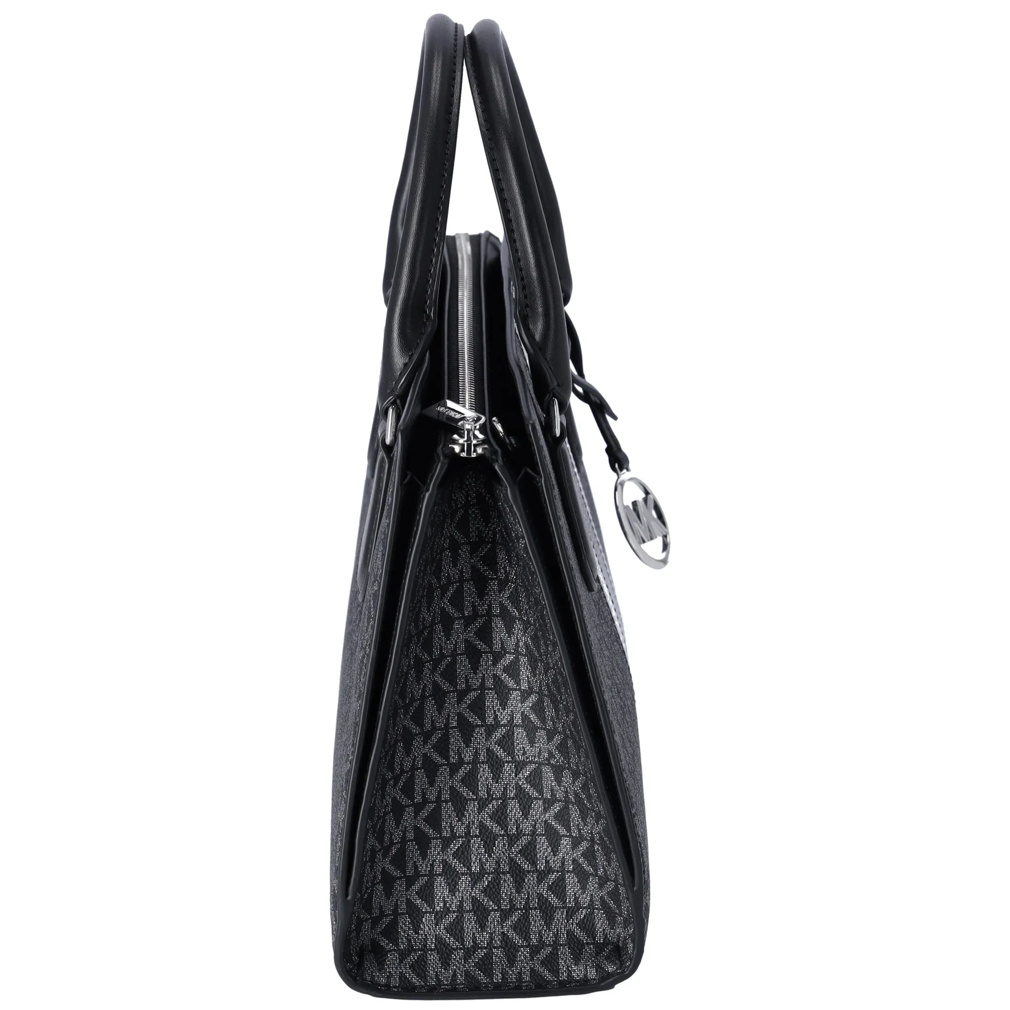 Michael Kors Sheila Medium Satchel Signature MK Metallic Black + Wallet sold by Gaby's Bags product image thumbnail 3