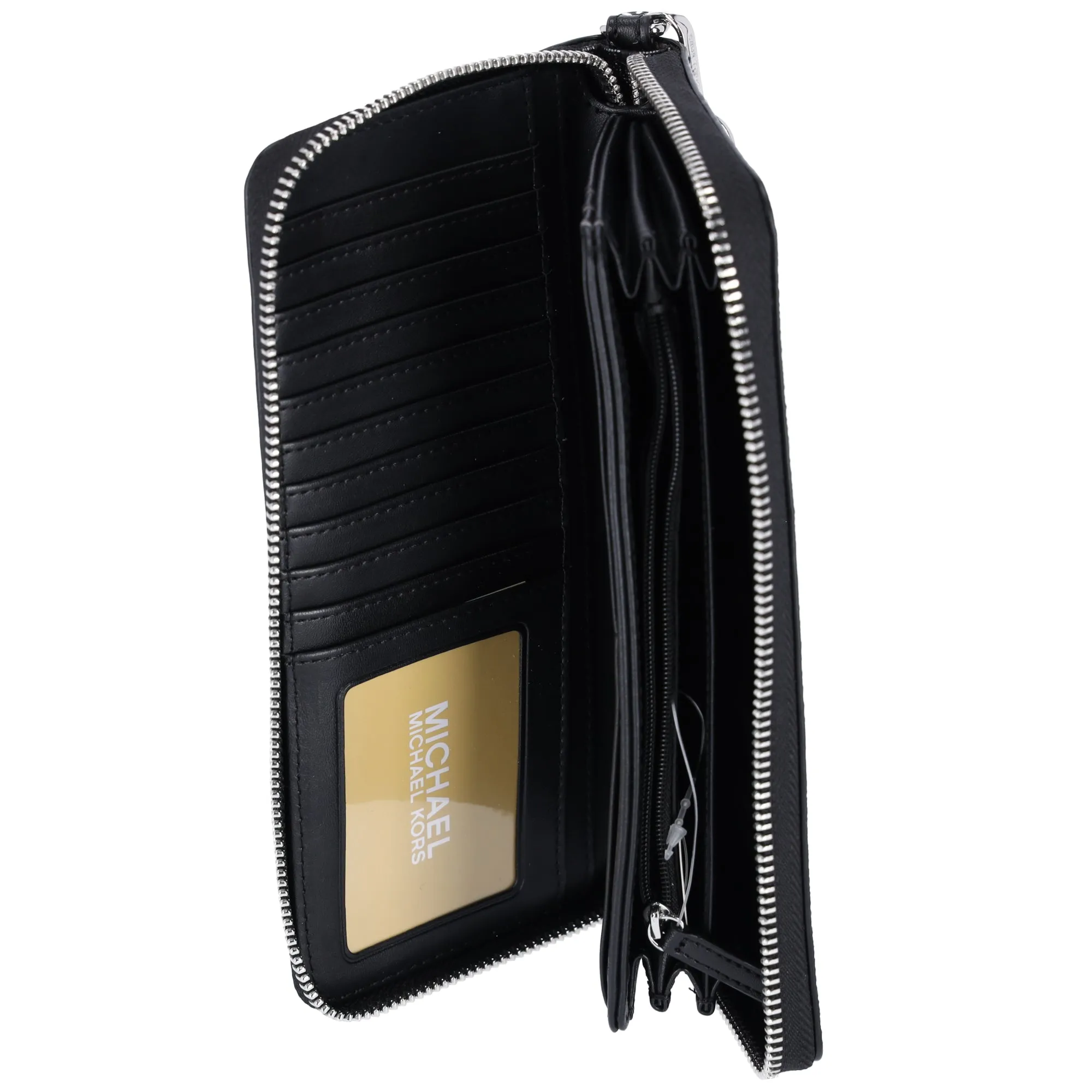 Michael Kors Jet Set Large Continental Wallet MK Center Stripe Black Multi sold by Gaby's Bags product image thumbnail 3