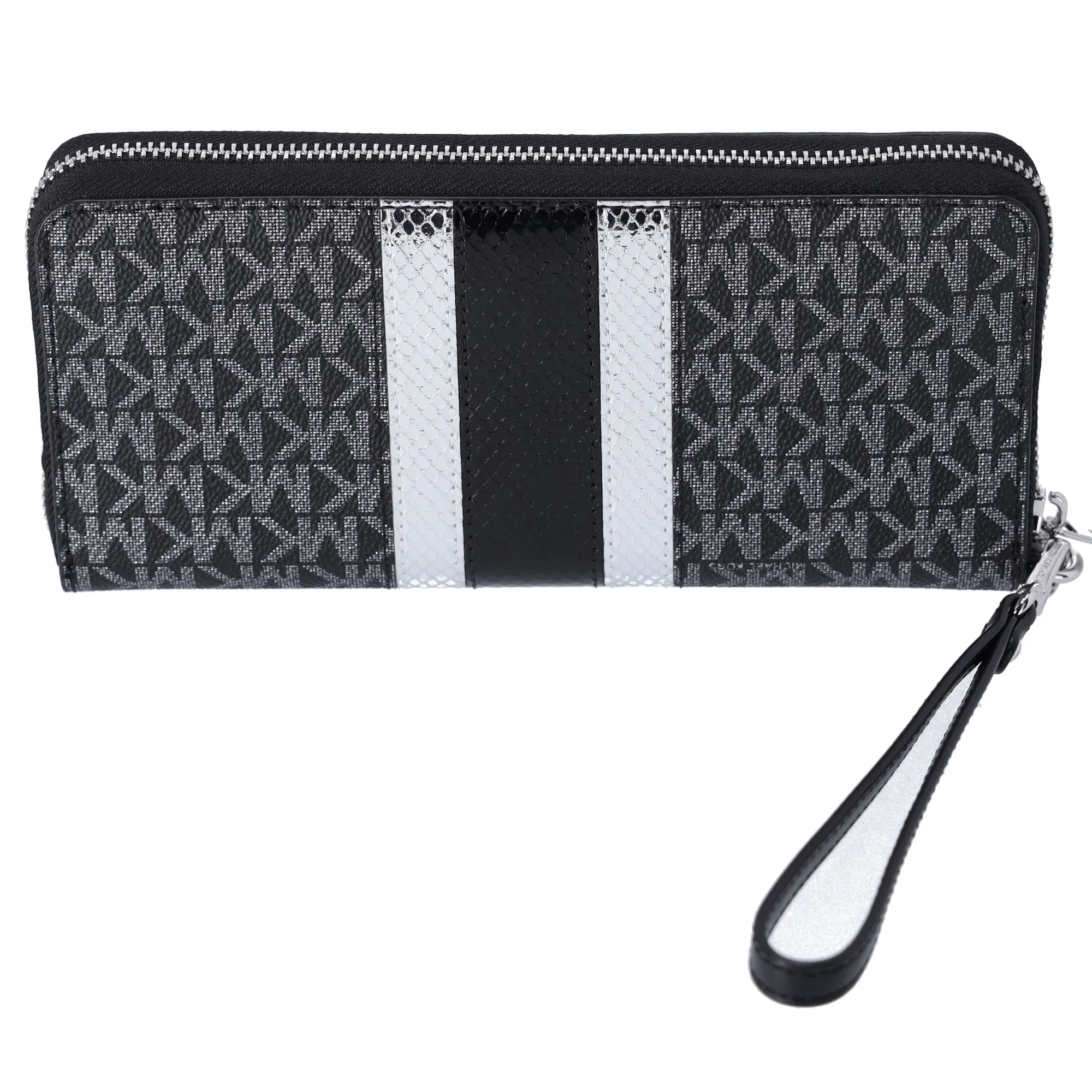 Michael Kors Jet Set Large Continental Wallet MK Center Stripe Black Multi sold by Gaby's Bags product image thumbnail 2