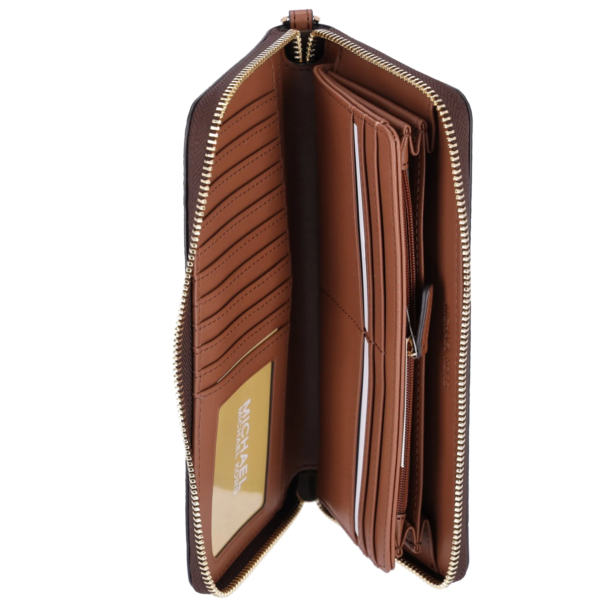 Michael Kors Jet Set Large Continental Wristlet Wallet Center Stripe MK Brown sold by Gaby's Bags product image thumbnail 3