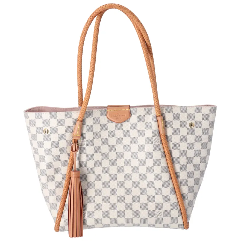 Louis Vuitton Damier Azur Propriano Tote Rose Ballerine Pink N44027 sold by Gaby's Bags