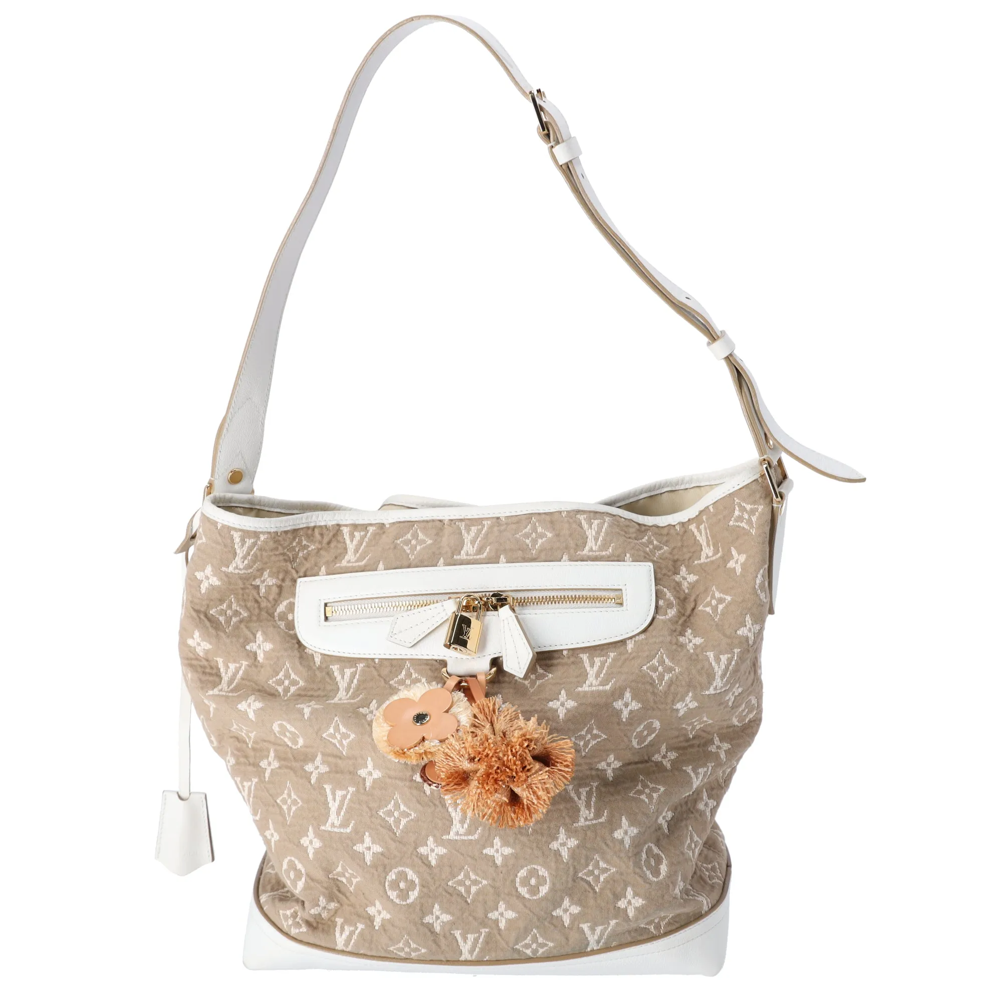 Louis Vuitton Buzas Monogram Sabbia Shoulder Bag M93499 Blanc Tan sold by Gaby's Bags