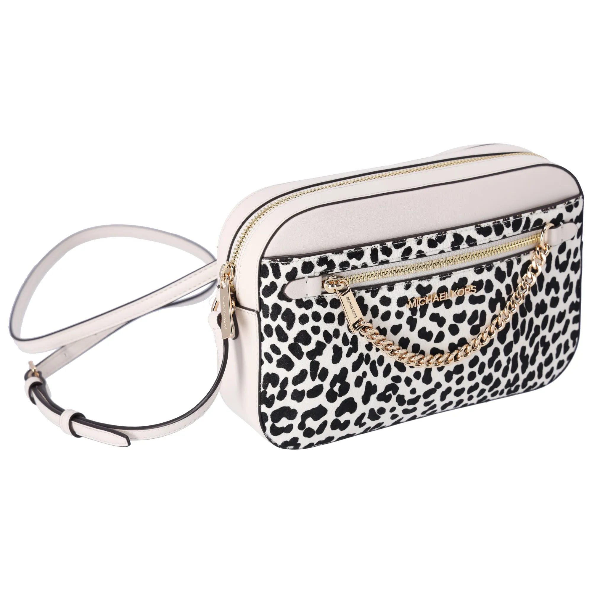 Michael Kors Jet Set East West Chain Crossbody Light Cream Multi Cheetah sold by Gaby's Bags product image thumbnail 3