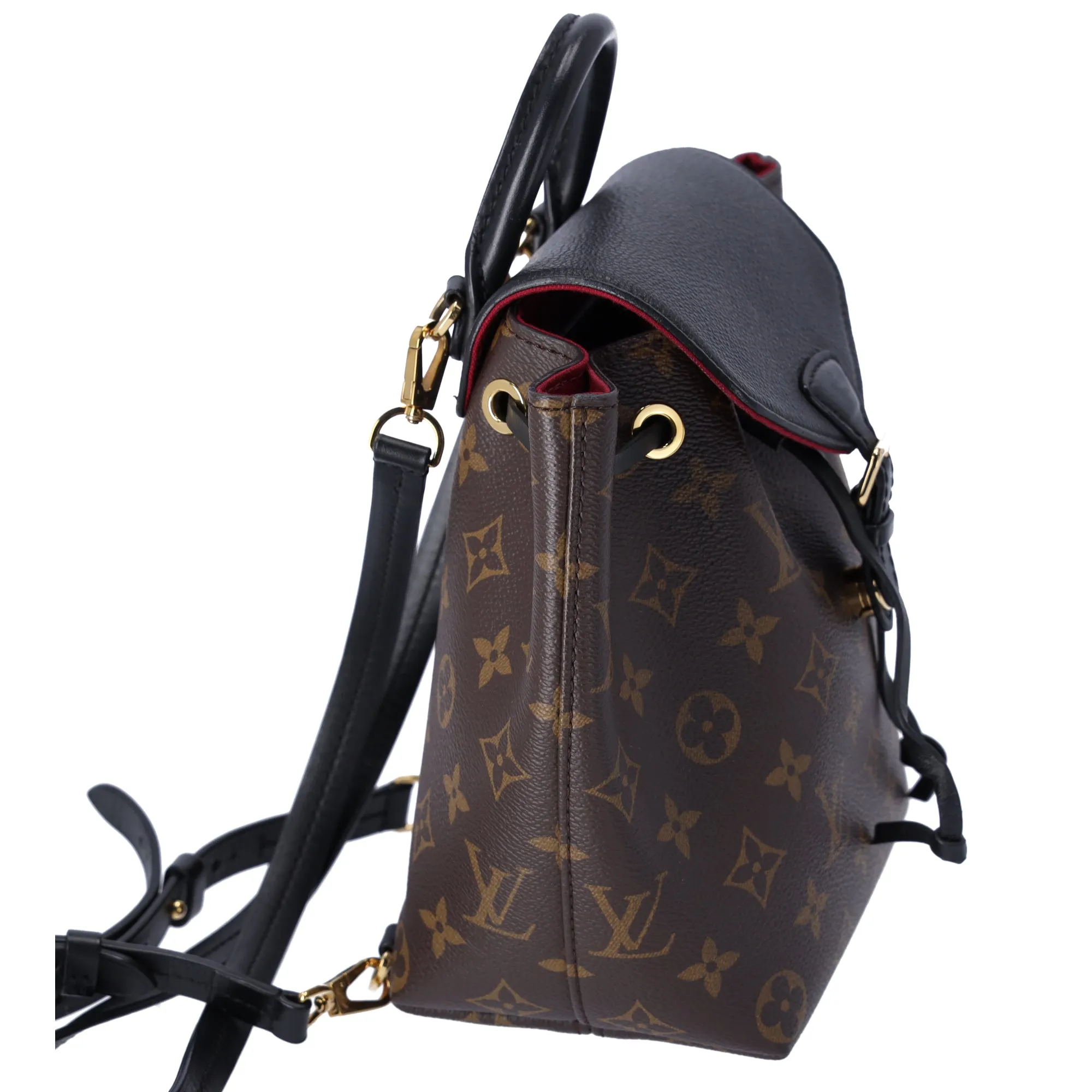 Louis Vuitton Montsouris BB NM Backpack Brown Monogram Black Drawstring sold by Gaby's Bags product image thumbnail 4