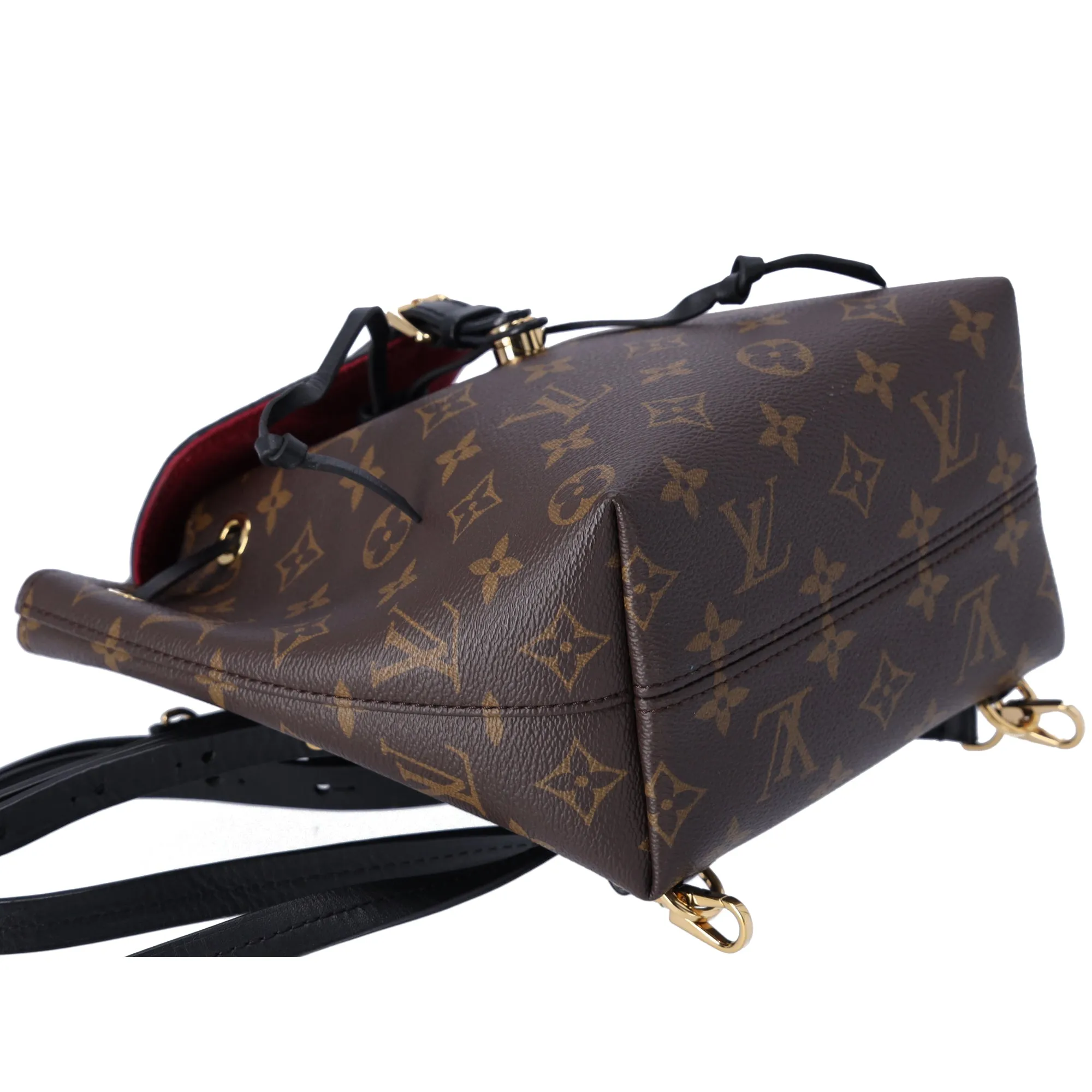 Louis Vuitton Montsouris BB NM Backpack Brown Monogram Black Drawstring sold by Gaby's Bags product image thumbnail 5