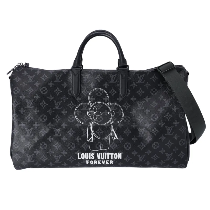 Louis Vuitton Keepall Bandouliere 50 Monogram Eclipse Vivienne Duffle Bag sold by Gaby's Bags