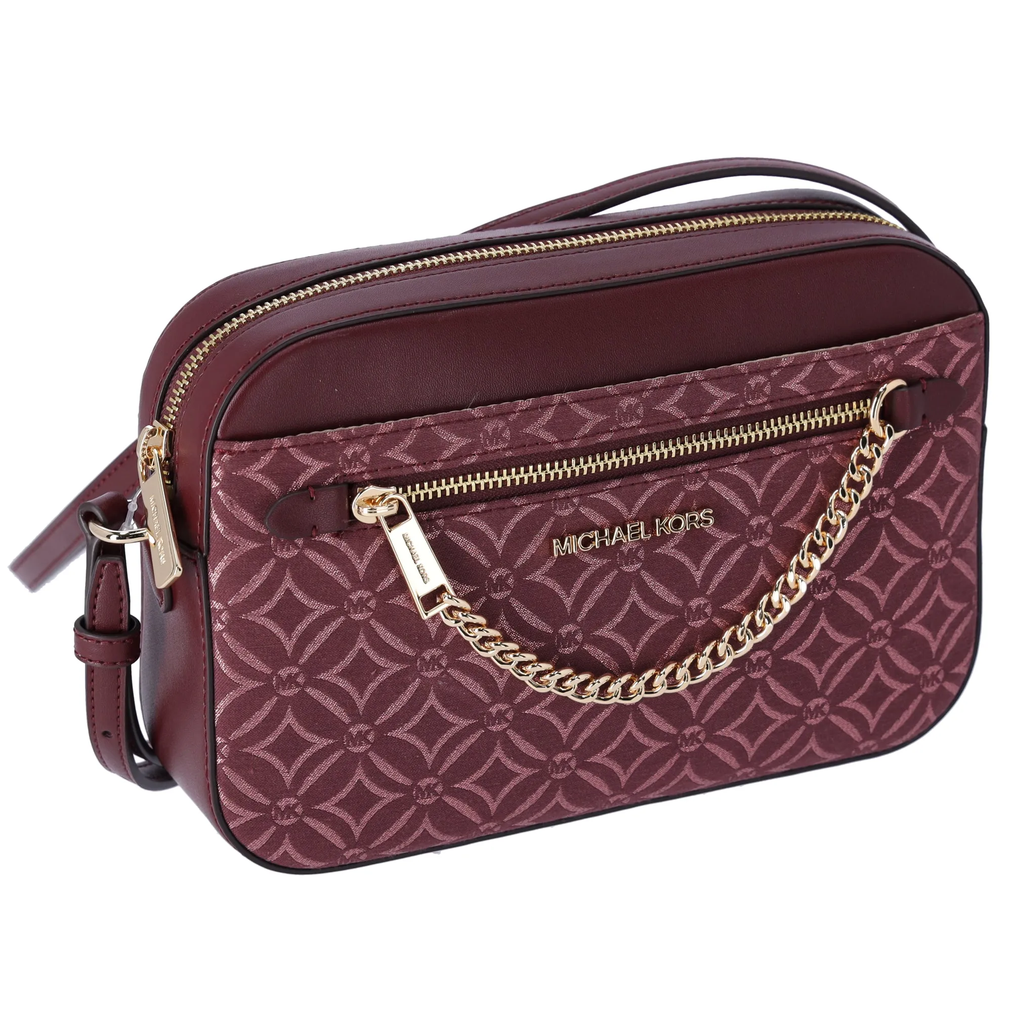 Michael Kors Jet Set East West Chain Crossbody Metallic Oxblood Multi sold by Gaby's Bags product image thumbnail 3