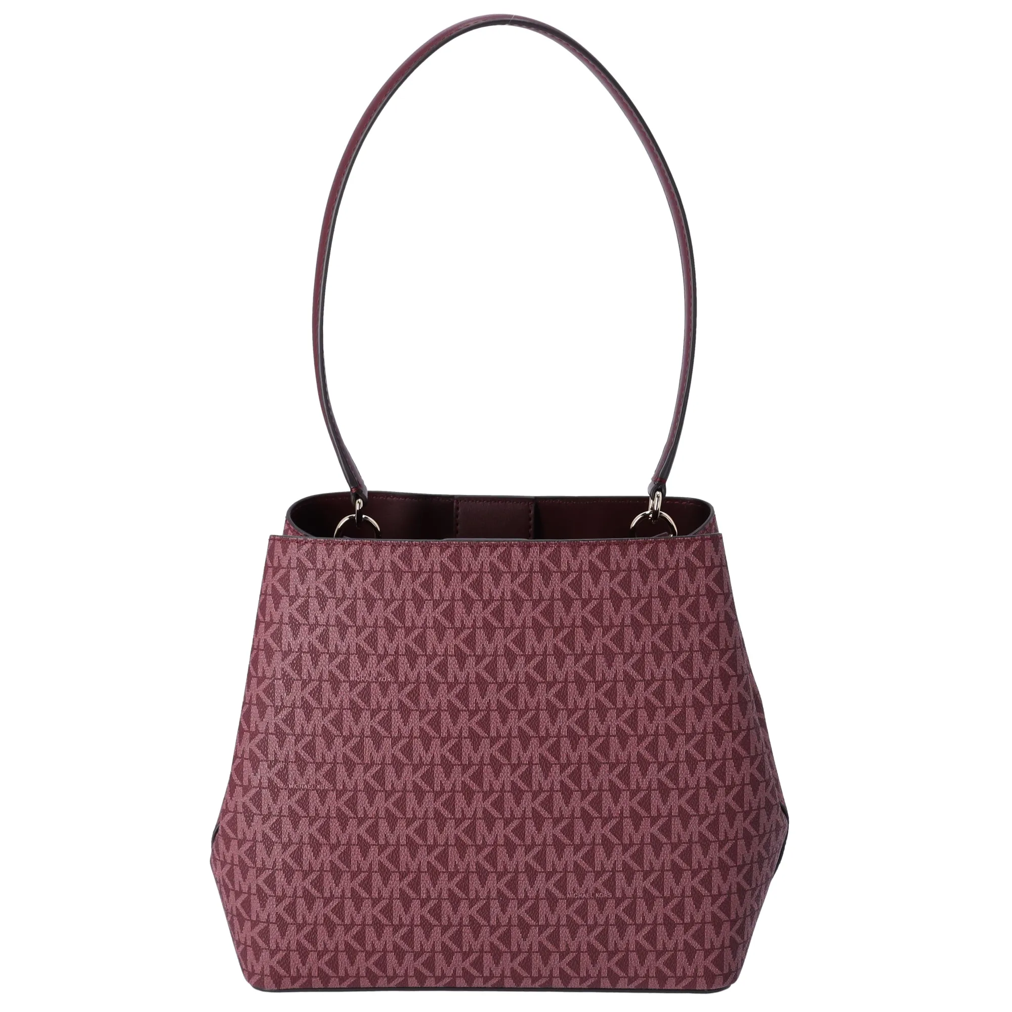 Michael Kors Pratt Medium MK Logo Bucket Shoulder Bag Oxblood Multi Metallic sold by Gaby's Bags product image thumbnail 3