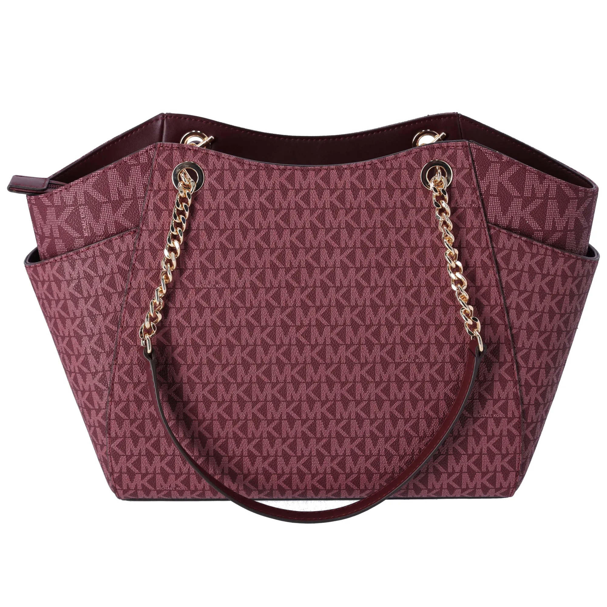 Michael Kors Jet Set Travel Large Chain Shoulder Tote Oxblood sold by Gaby's Bags product image thumbnail 3