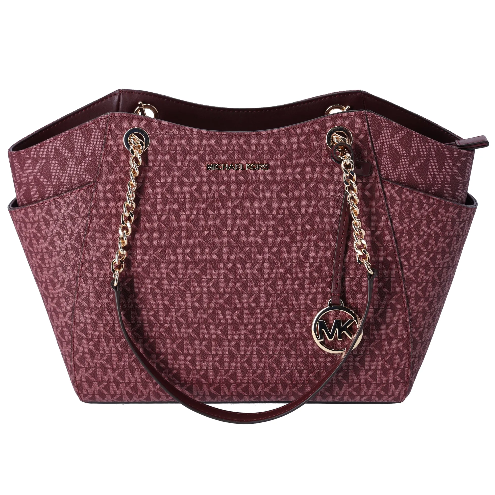Michael Kors Jet Set Travel Large Chain Shoulder Tote Oxblood sold by Gaby's Bags product image thumbnail 5