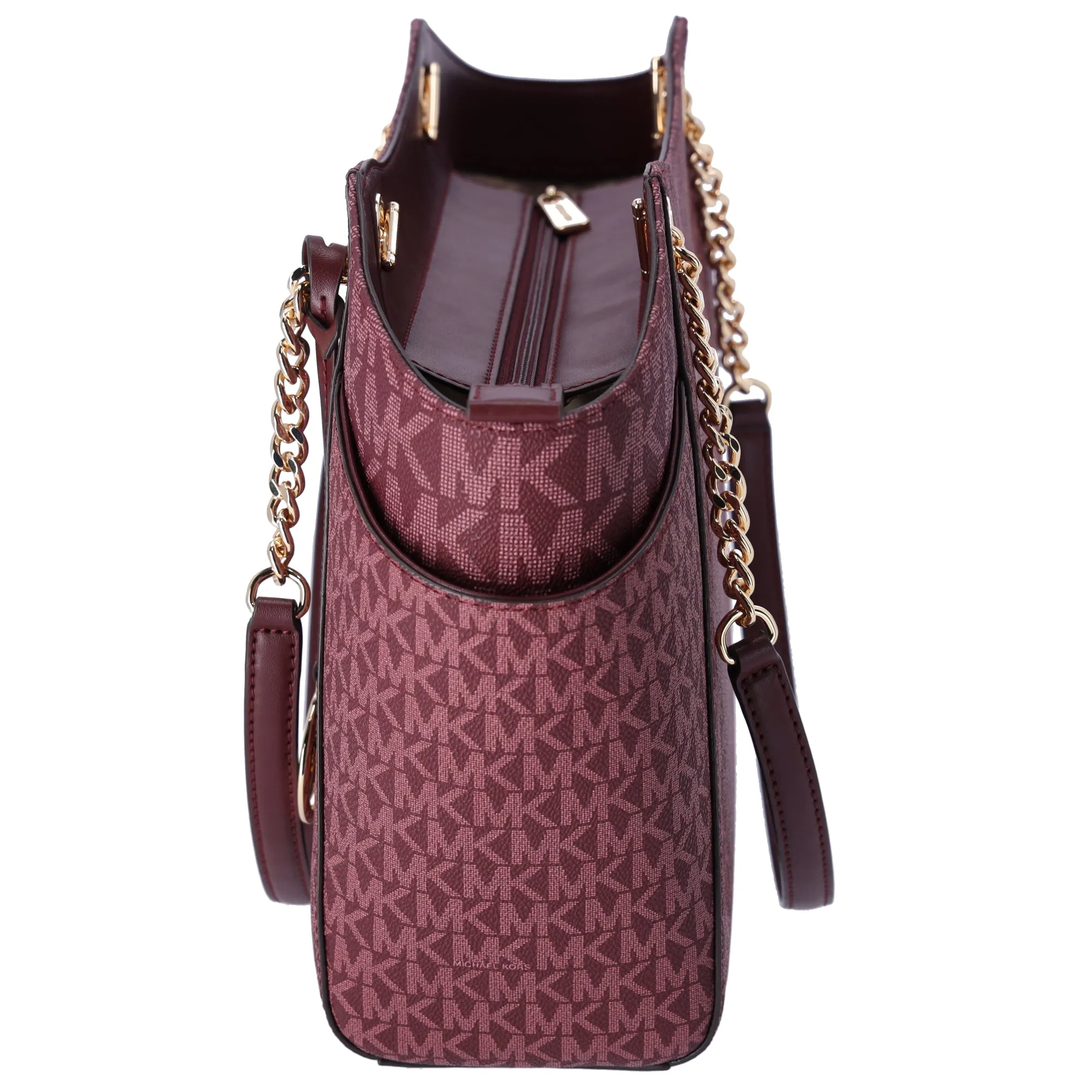Michael Kors Jet Set Travel Large Chain Shoulder Tote Oxblood sold by Gaby's Bags product image thumbnail 2
