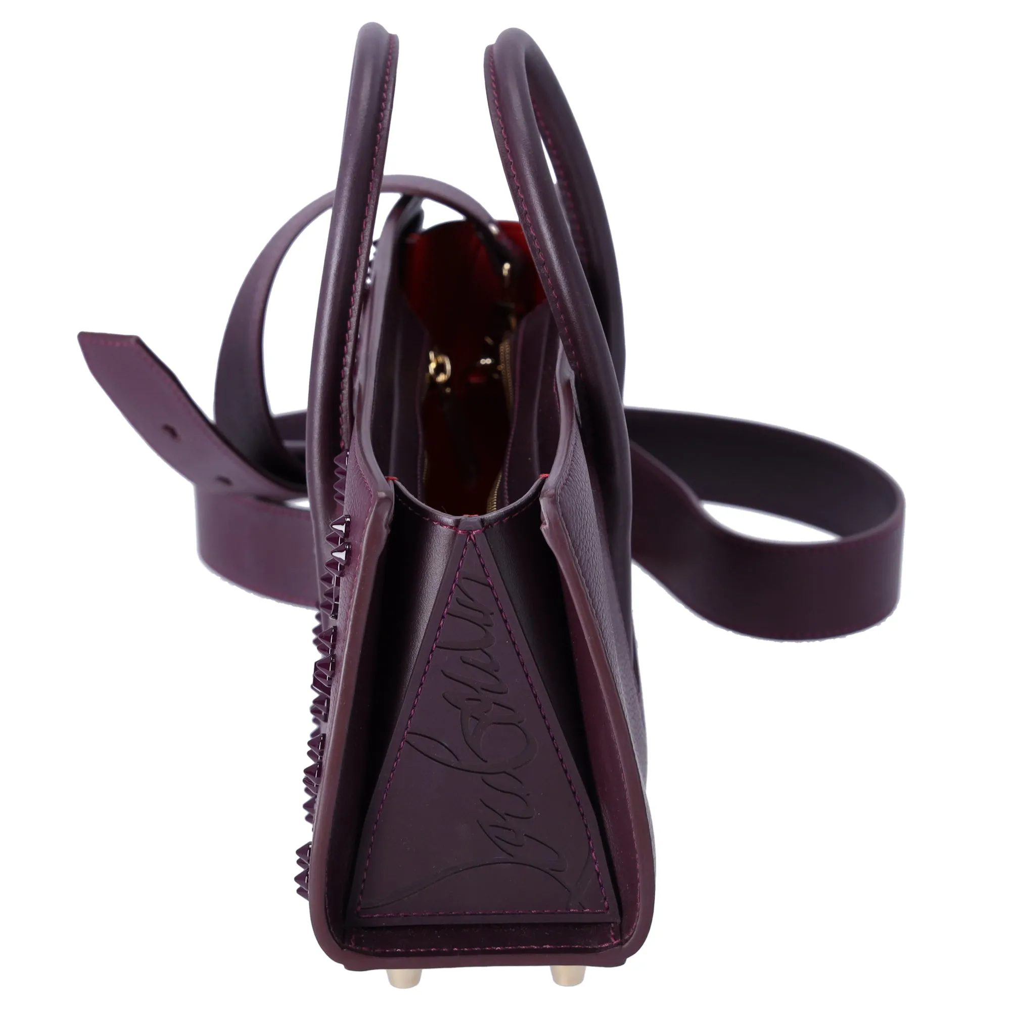 Christian Louboutin Paloma S Baguette Handbag Burgundy Leather sold by Gaby's Bags product image thumbnail 3
