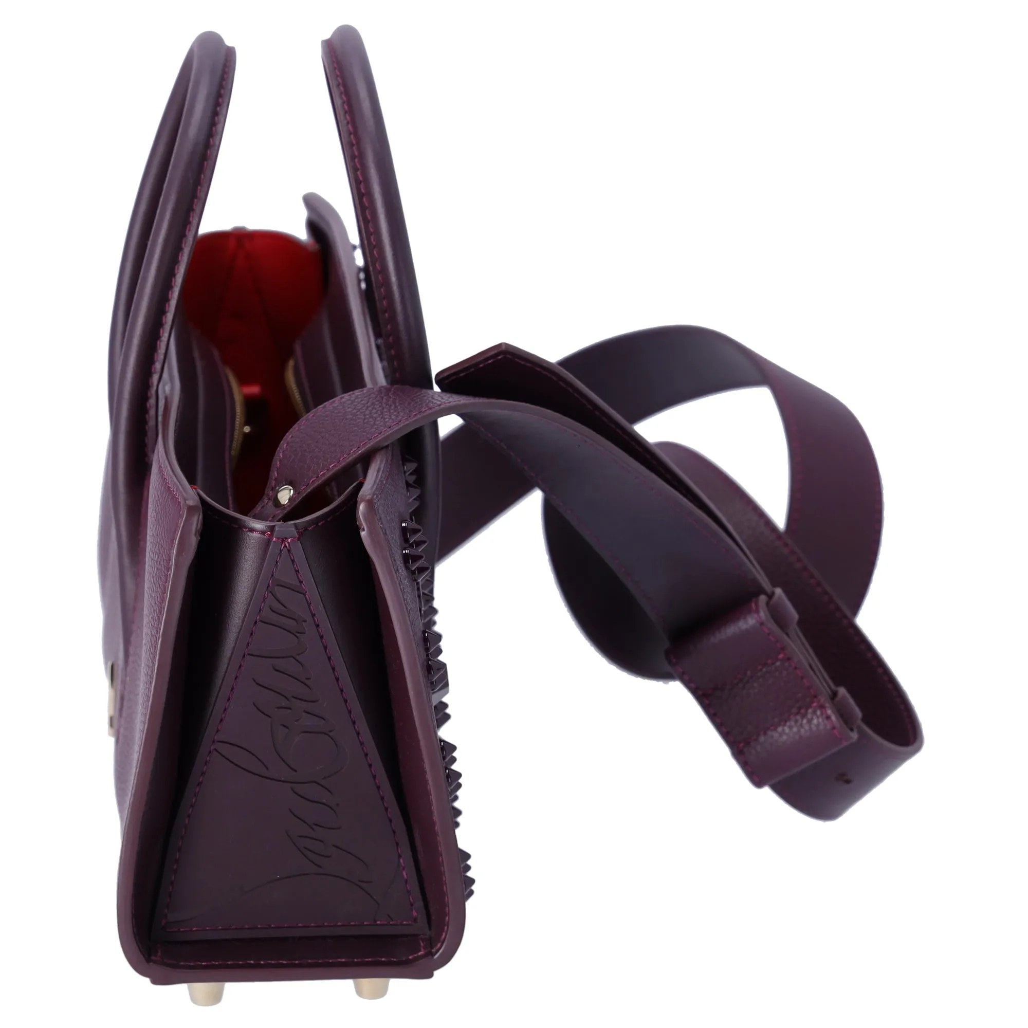 Christian Louboutin Paloma S Baguette Handbag Burgundy Leather sold by Gaby's Bags product image thumbnail 5
