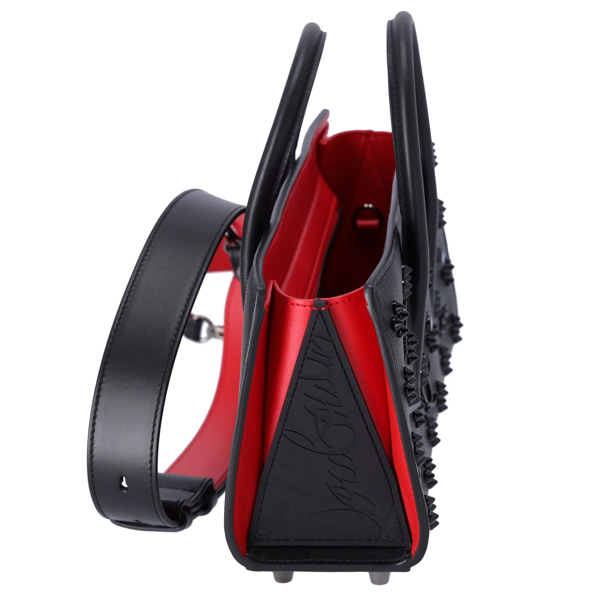 Christian Louboutin Paloma S Baguette Handbag Black on Black Beaded Leather sold by Gaby's Bags product image thumbnail 2