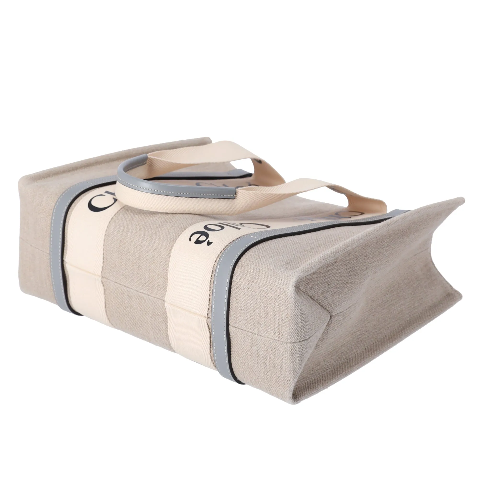 Chloe Woody Medium Tote Bag Tote Bag Beige Gray Multi Canvas Leather sold by Gaby's Bags product image thumbnail 5