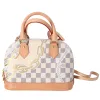 Louis Vuitton Alma BB Dome Satchel Shoulder Bag Damier Azur Nautical N40472 sold by Gaby's Bags