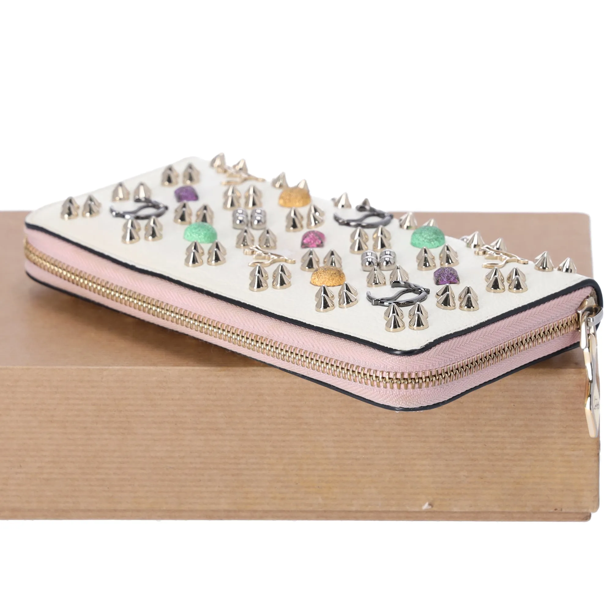 Christian Louboutin Panettone Long Wallet Cream Gold Multi Leather Studded sold by Gaby's Bags product image thumbnail 5