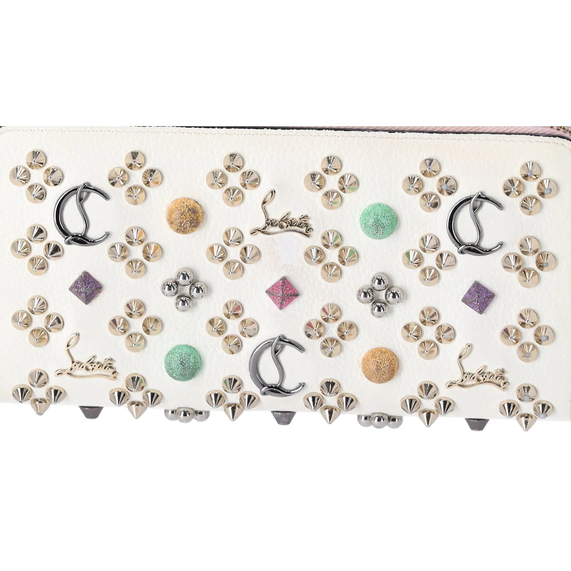 Christian Louboutin Panettone Long Wallet Cream Gold Multi Leather Studded sold by Gaby's Bags product image thumbnail 2