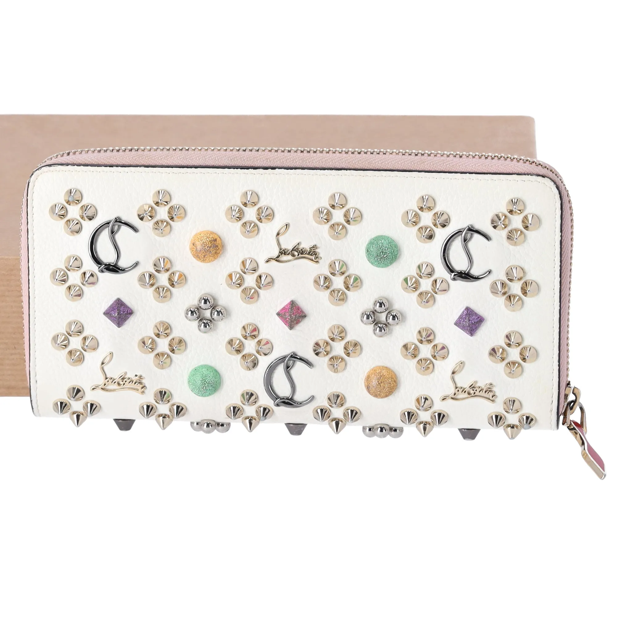 Christian Louboutin Panettone Long Wallet Cream Gold Multi Leather Studded sold by Gaby's Bags product image thumbnail 3