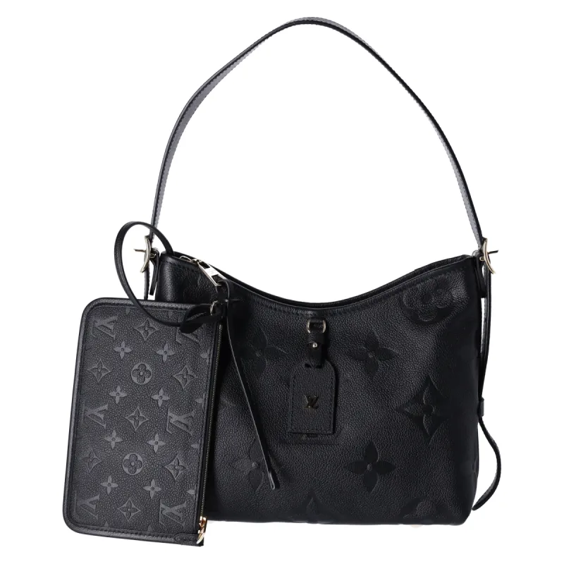 Louis Vuitton Carryall Zip NM PM Hobo M46288 Noir Monogram Empreinte + Pouch sold by Gaby's Bags