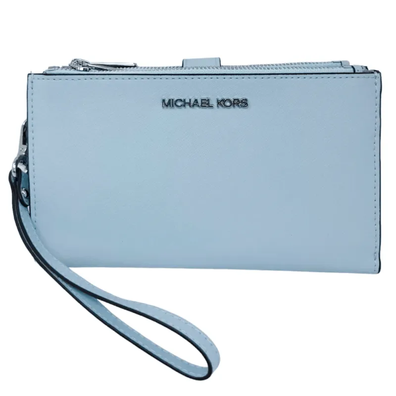 Michael Kors JetSet Travel DoubleZip PhoneWristlet Wallet VistaBlue Leather sold by Gaby's Bags