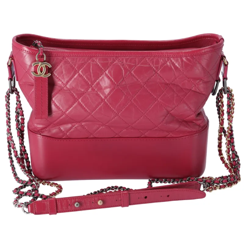CHANEL Gabrielle Large Hobo Bag Shoulder Bag A93824 Pink Aged Calfskin sold by Gaby's Bags