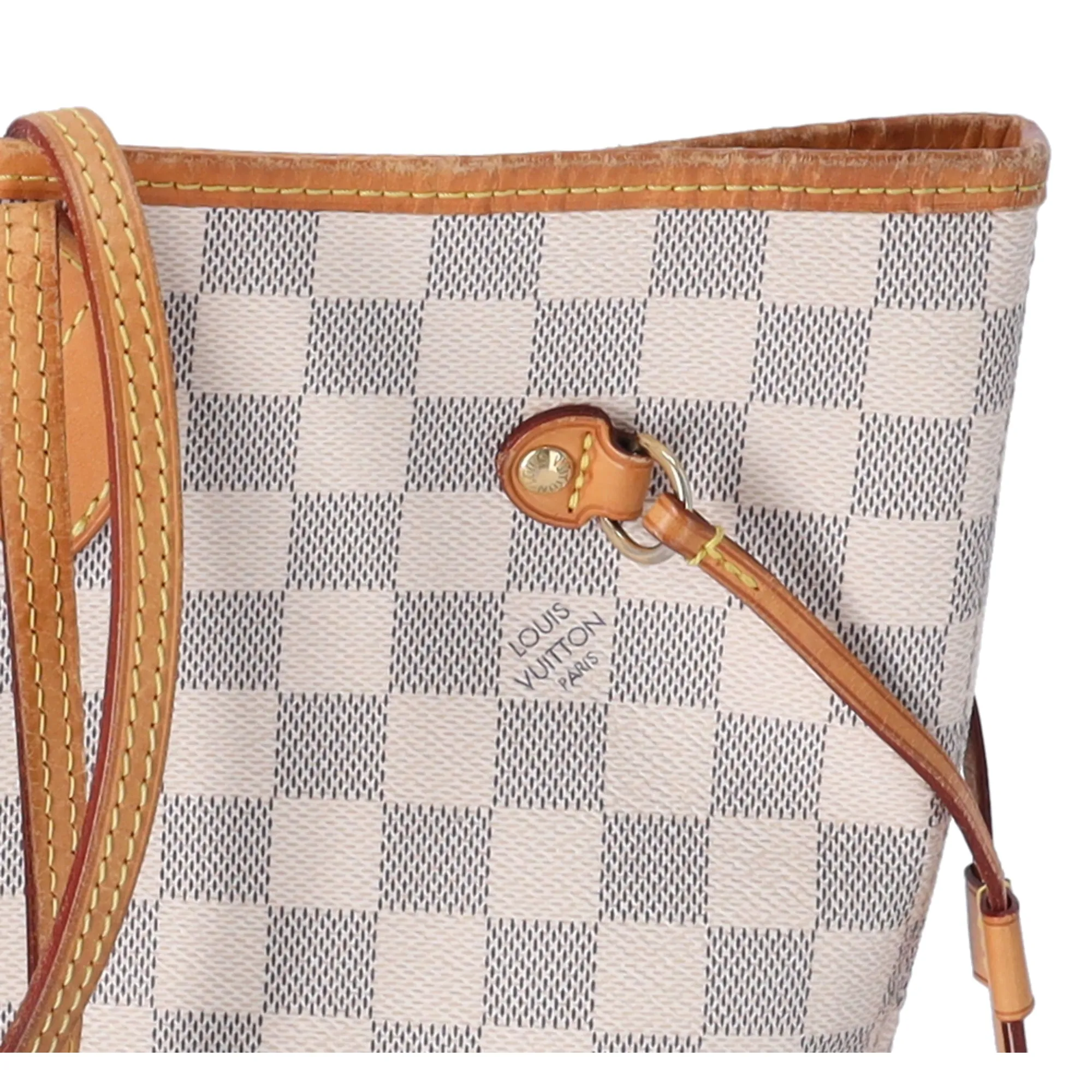 Louis Vuitton Neverfull MM Damier Tote Bag N41361 Azur Damier Canvas + Pouch sold by Gaby's Bags product image thumbnail 3