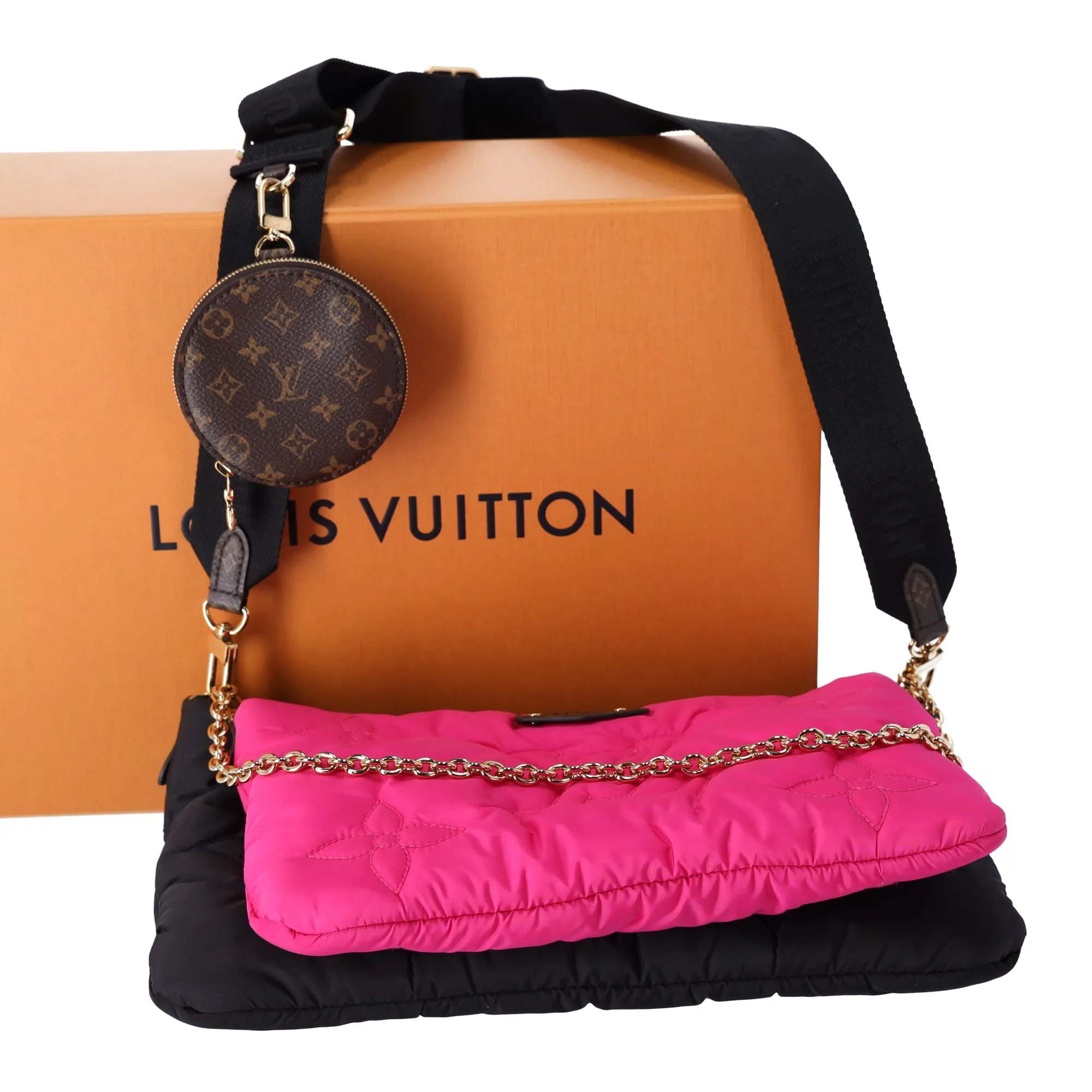 Louis Vuitton Maxi Multi Pochette Accessoires Pillow Shoulder Bag Black Pink sold by Gaby's Bags product image thumbnail 2