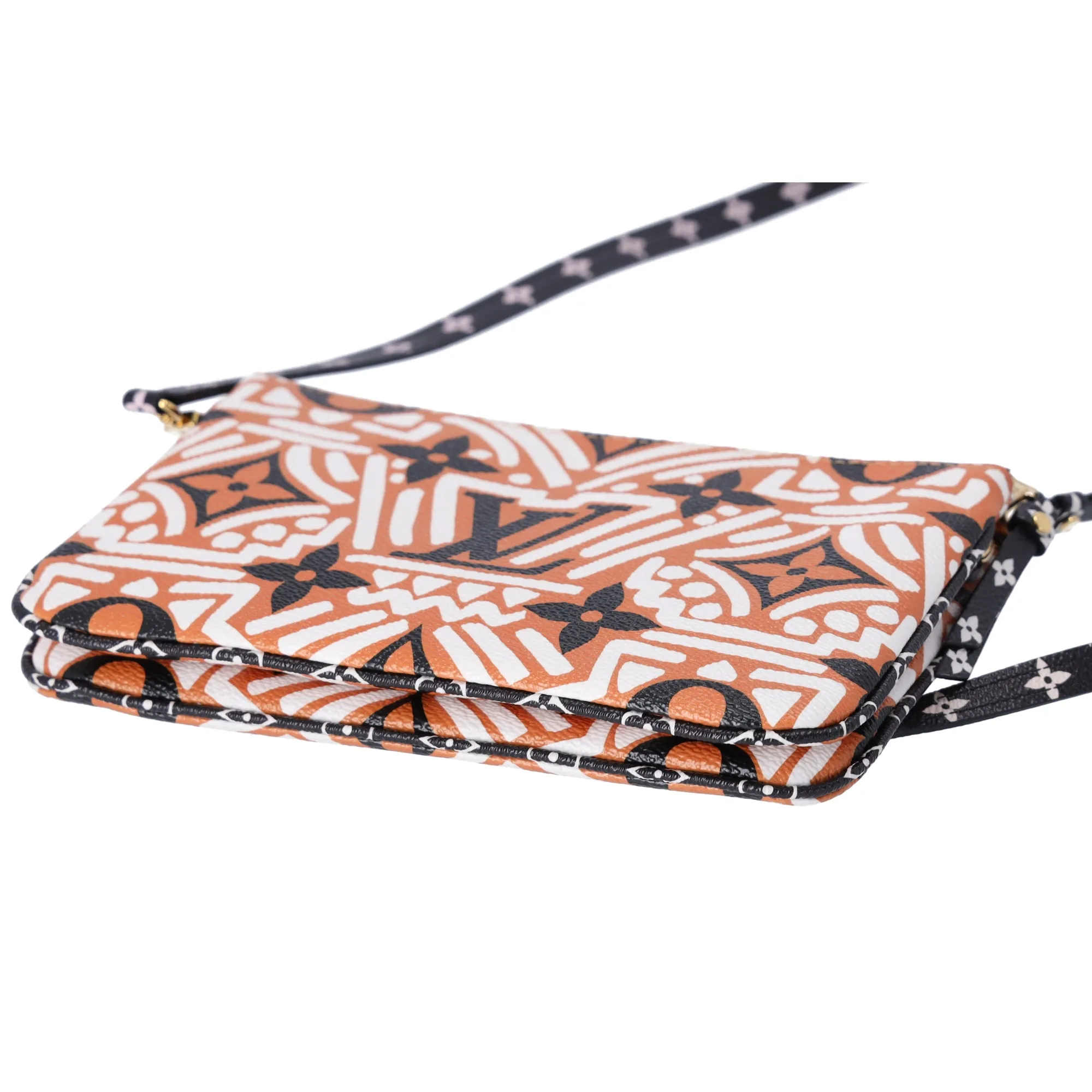 Louis Vuitton Pochette Double Zip LV Crafty Giant Monogram Crossbody Orange sold by Gaby's Bags product image thumbnail 5