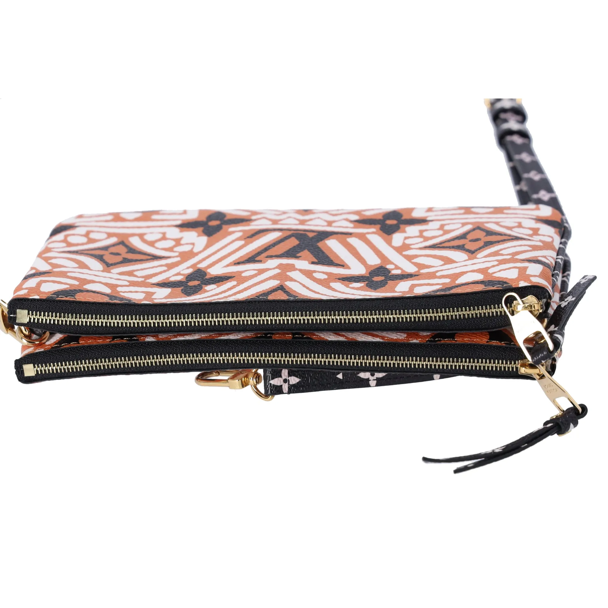 Louis Vuitton Pochette Double Zip LV Crafty Giant Monogram Crossbody Orange sold by Gaby's Bags product image thumbnail 2