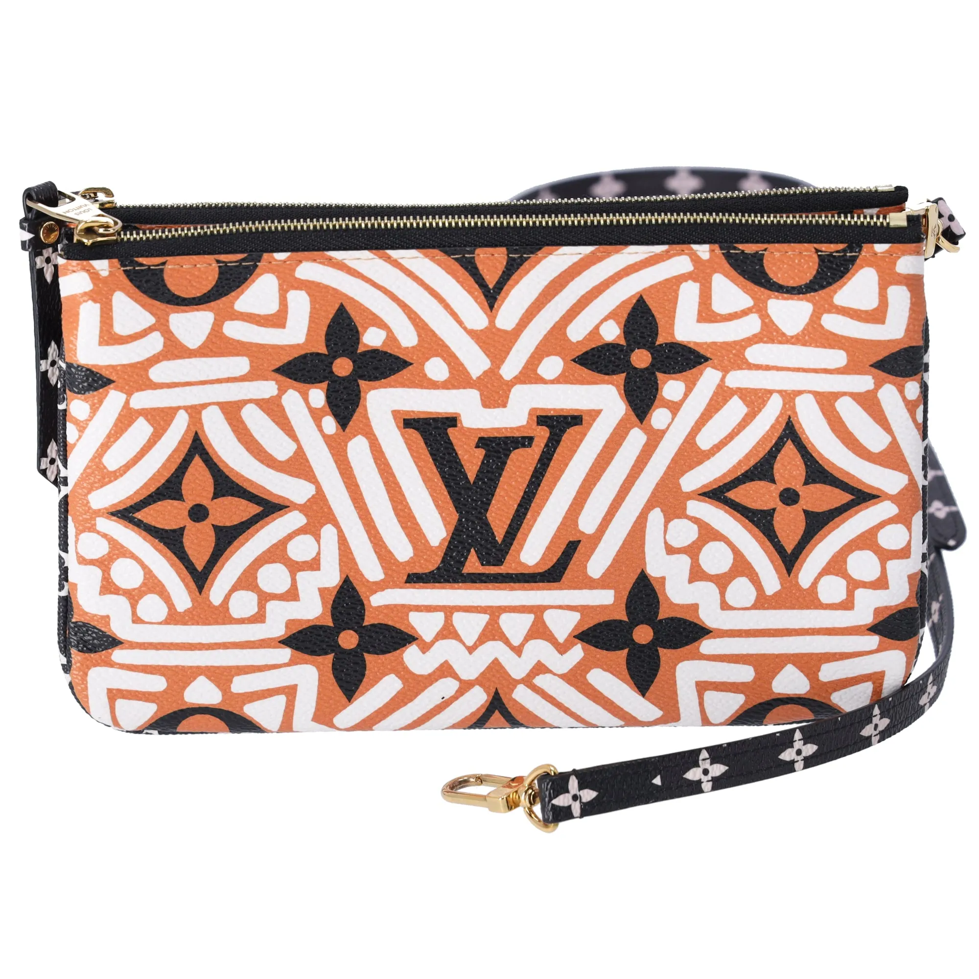 Louis Vuitton Pochette Double Zip LV Crafty Giant Monogram Crossbody Orange sold by Gaby's Bags product image thumbnail 3