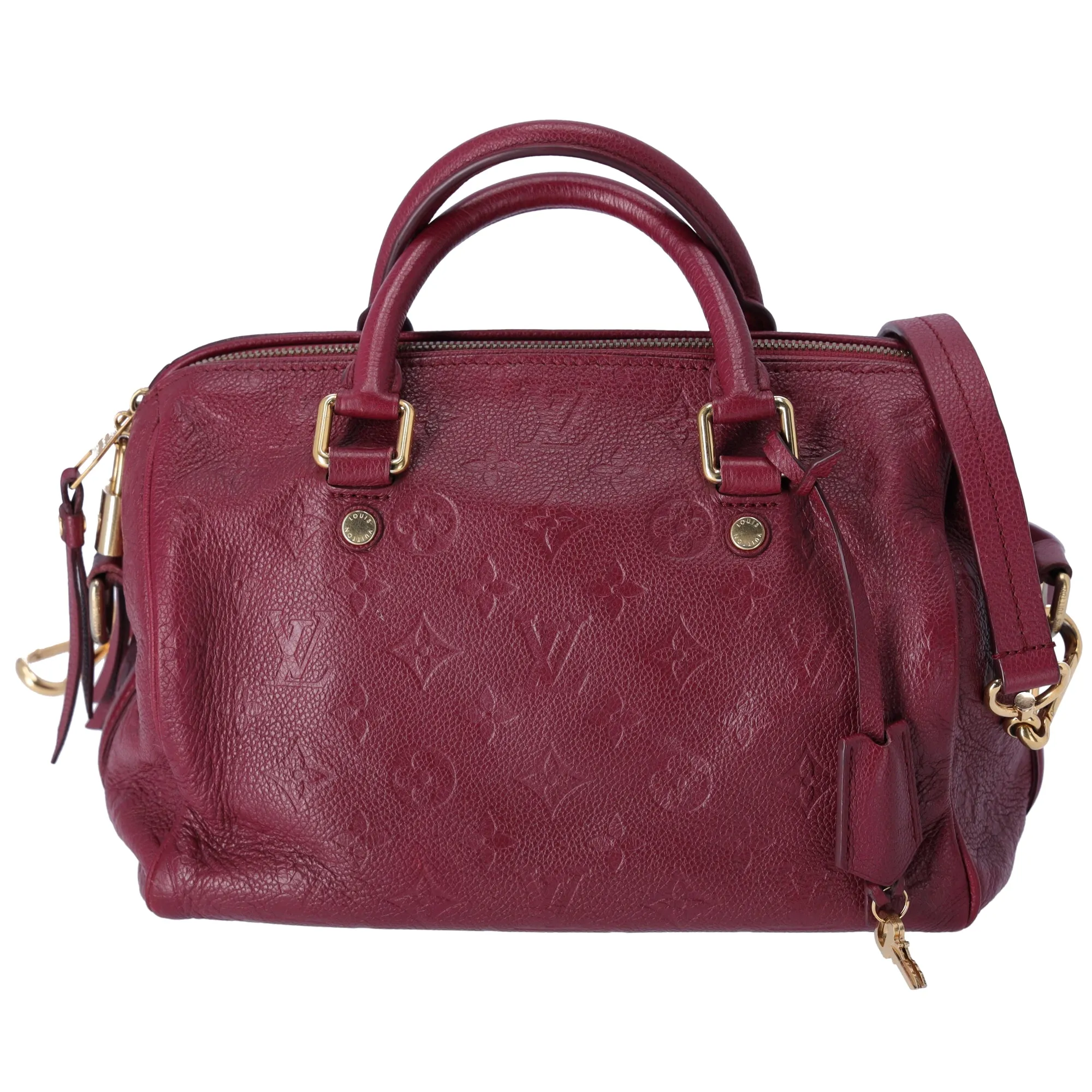 Louis Vuitton Speedy Bandouliere 25 Monogram Empreinte Handbag M40764 Aurore sold by Gaby's Bags