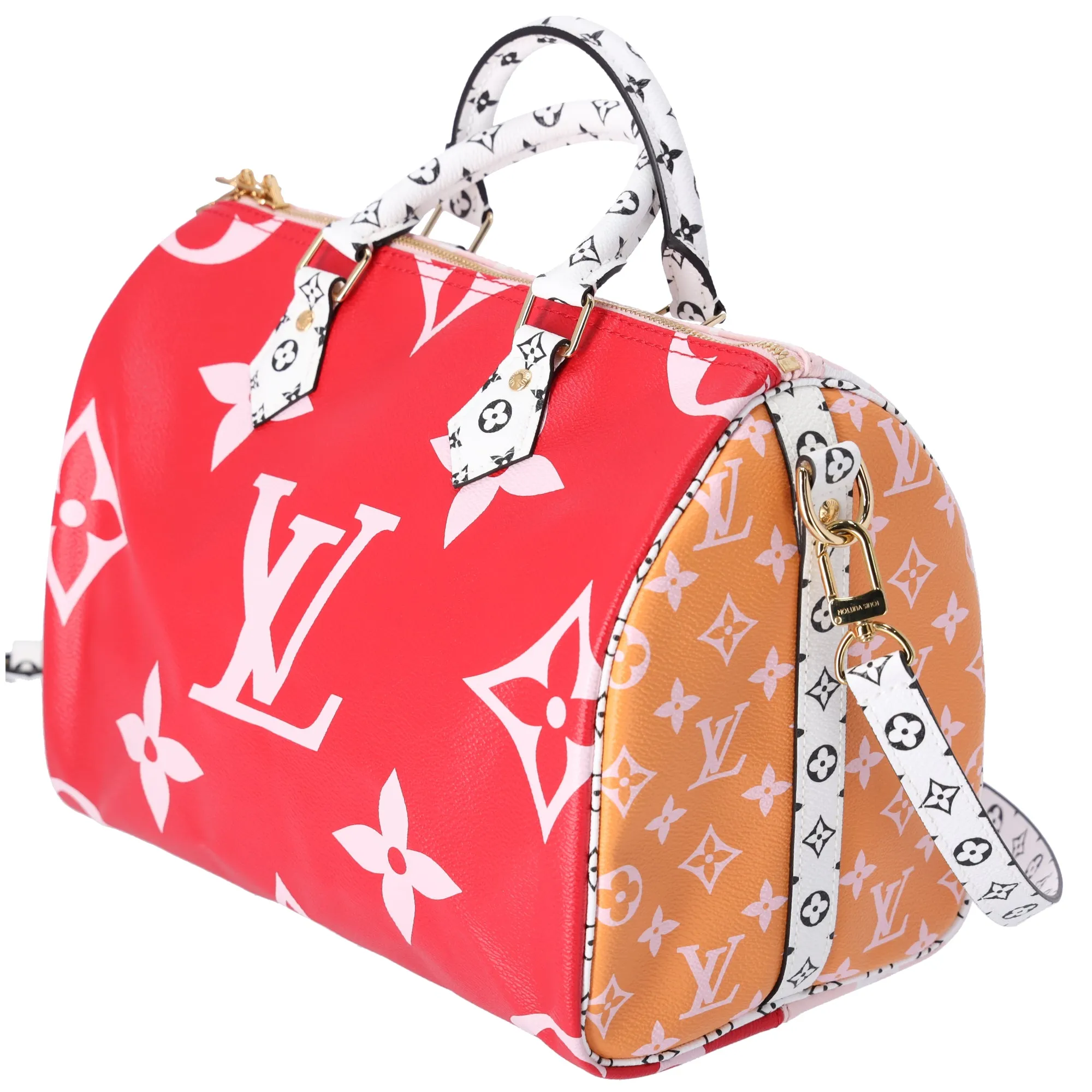 Louis Vuitton Speedy Bandouliere 30 Giant Monogram Handbag M44573 Rouge Pink sold by Gaby's Bags product image thumbnail 5
