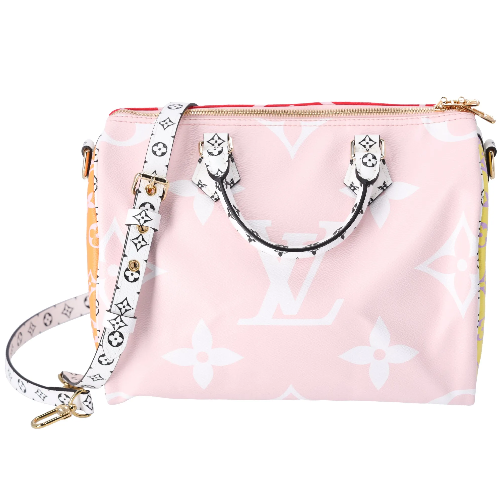 Louis Vuitton Speedy Bandouliere 30 Giant Monogram Handbag M44573 Rouge Pink sold by Gaby's Bags product image thumbnail 3