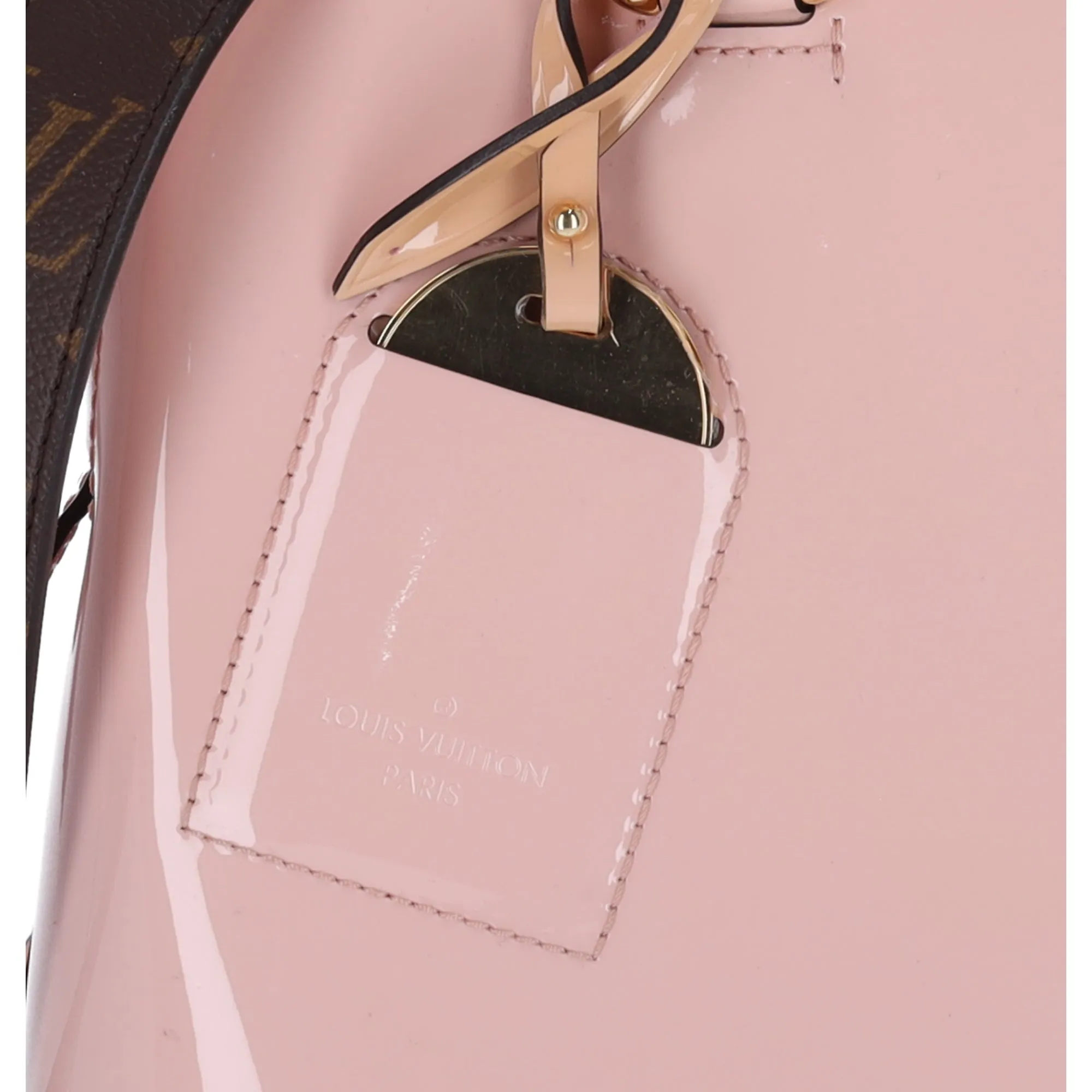Louis Vuitton Vernis Mirror Tote Pink Rose Ballerine Patent Leather M54639 sold by Gaby's Bags product image thumbnail 4