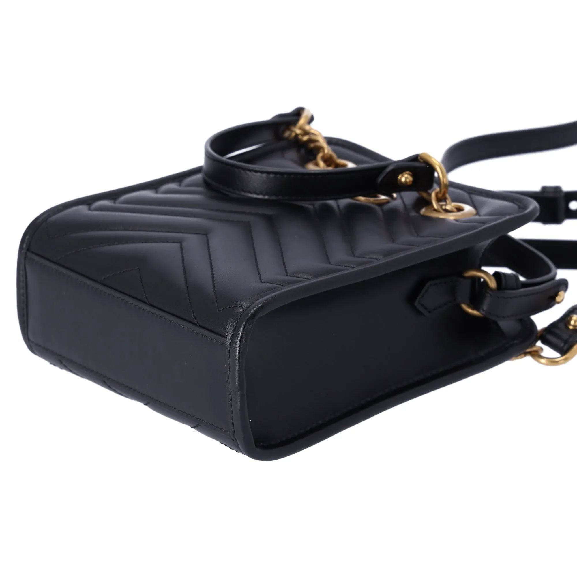 GUCCI GG Marmont NS Handbag Crossbody 696123 Black Leather sold by Gaby's Bags product image thumbnail 5