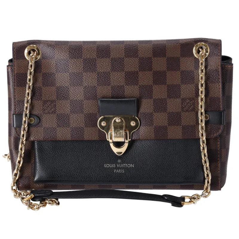 Louis Vuitton Vavin PM Damier Ebene Flap Shoulder Bag N40108 Brown Black Noir sold by Gaby's Bags