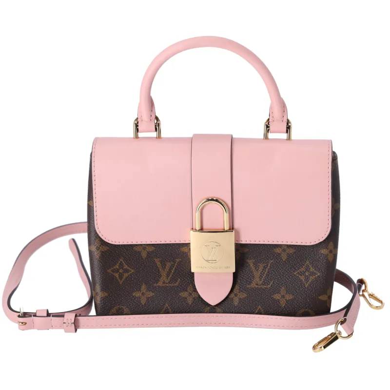 Louis Vuitton Locky BB Monogram Handbag M44080 Rose Poudre Pink Brown sold by Gaby's Bags