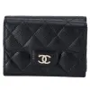 CHANEL Classic Quilted CC Trifold Wallet Black Caviar Leather AP0230 sold by Gaby's Bags