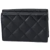 CHANEL Classic Quilted CC Trifold Wallet Black Caviar Leather AP0230 sold by Gaby's Bags