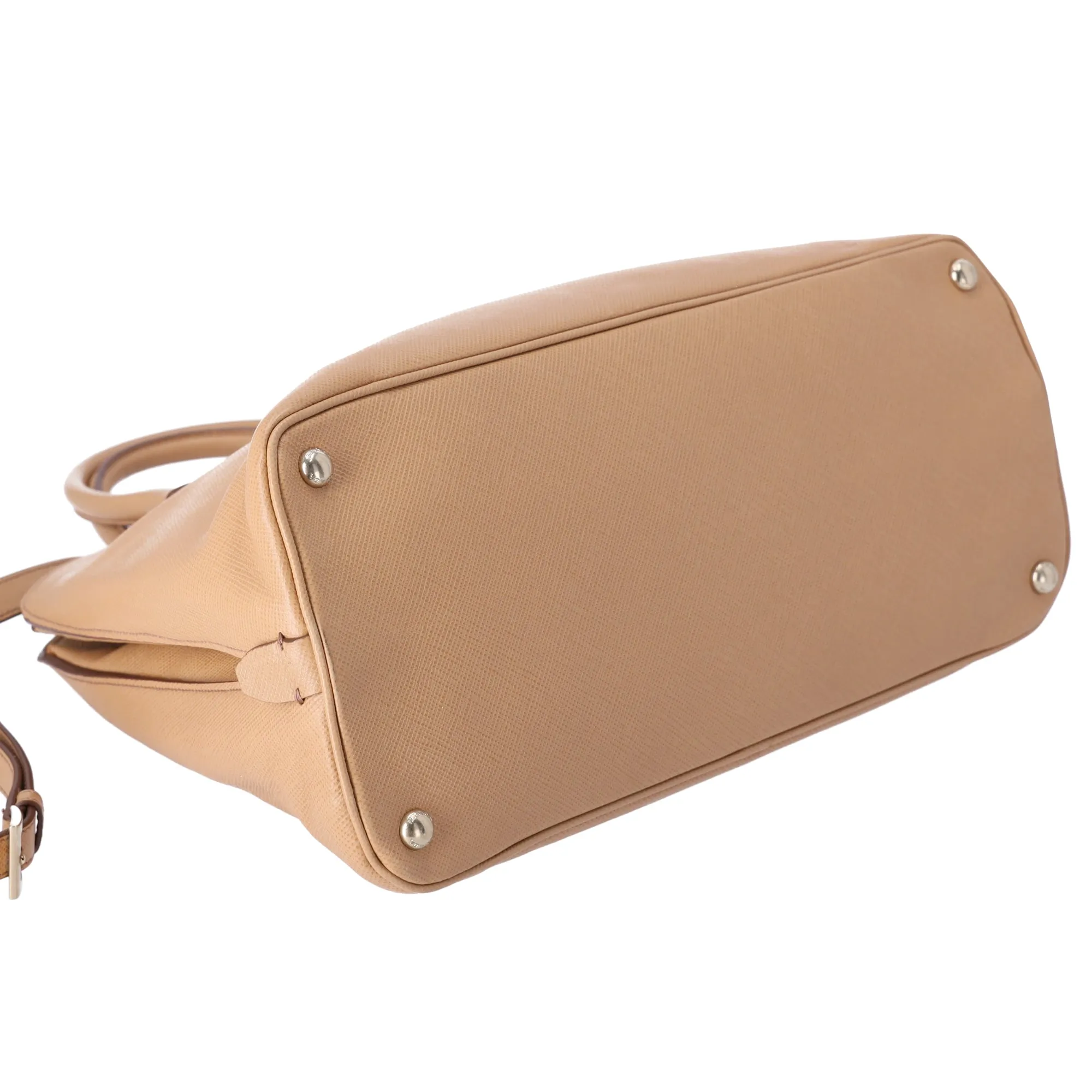 PRADA Logo Handbag BN2554 Beige Saffiano Cuir Leather sold by Gaby's Bags product image thumbnail 5